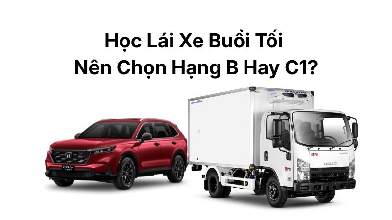 Học Lái Xe Buổi Tối TPHCM Nên Chọn Hạng B Hay C1?